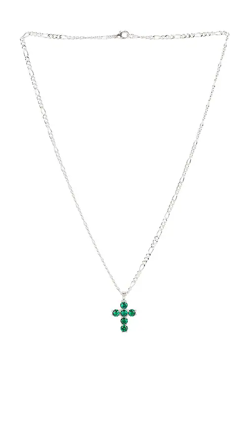 MAPLE — ЦЕПОЧКА CROSS · Silver Emerald