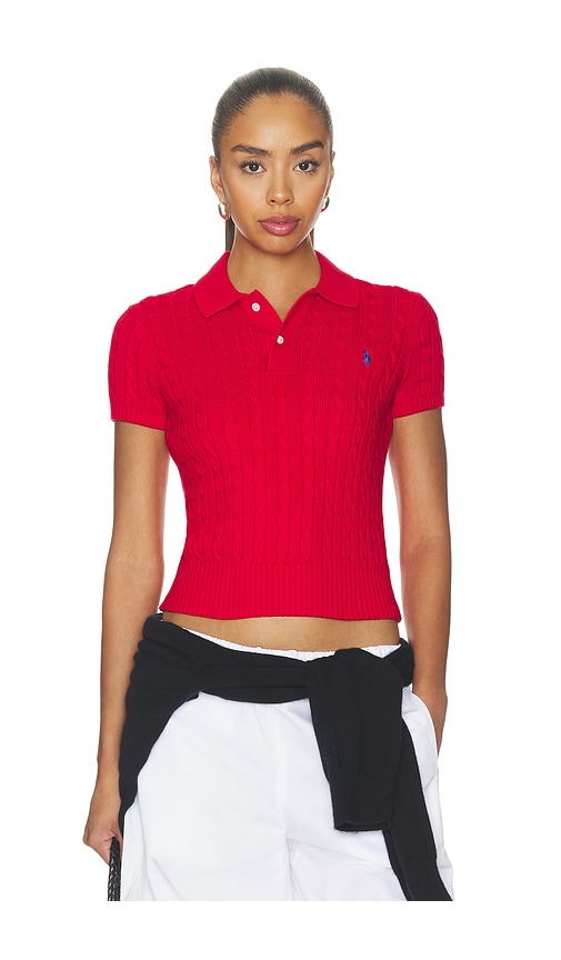 Polo Ralph Lauren — КОРОТКИЙ РУКАВ СВИТЕР С ВОРОТНИКОМ-ПОЛО · Cruise Red