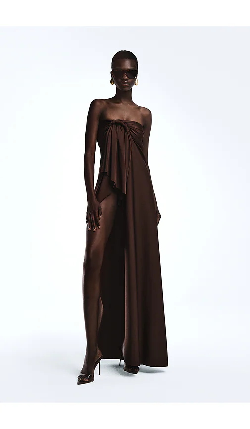 REVOLVE LOS ANGELES — ПЛАТЬЕ ENZO · Brown