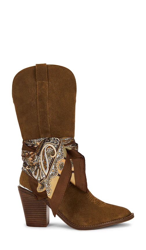 Steve Madden — САПОГИ SALLY SCARF · Chestnut Suede