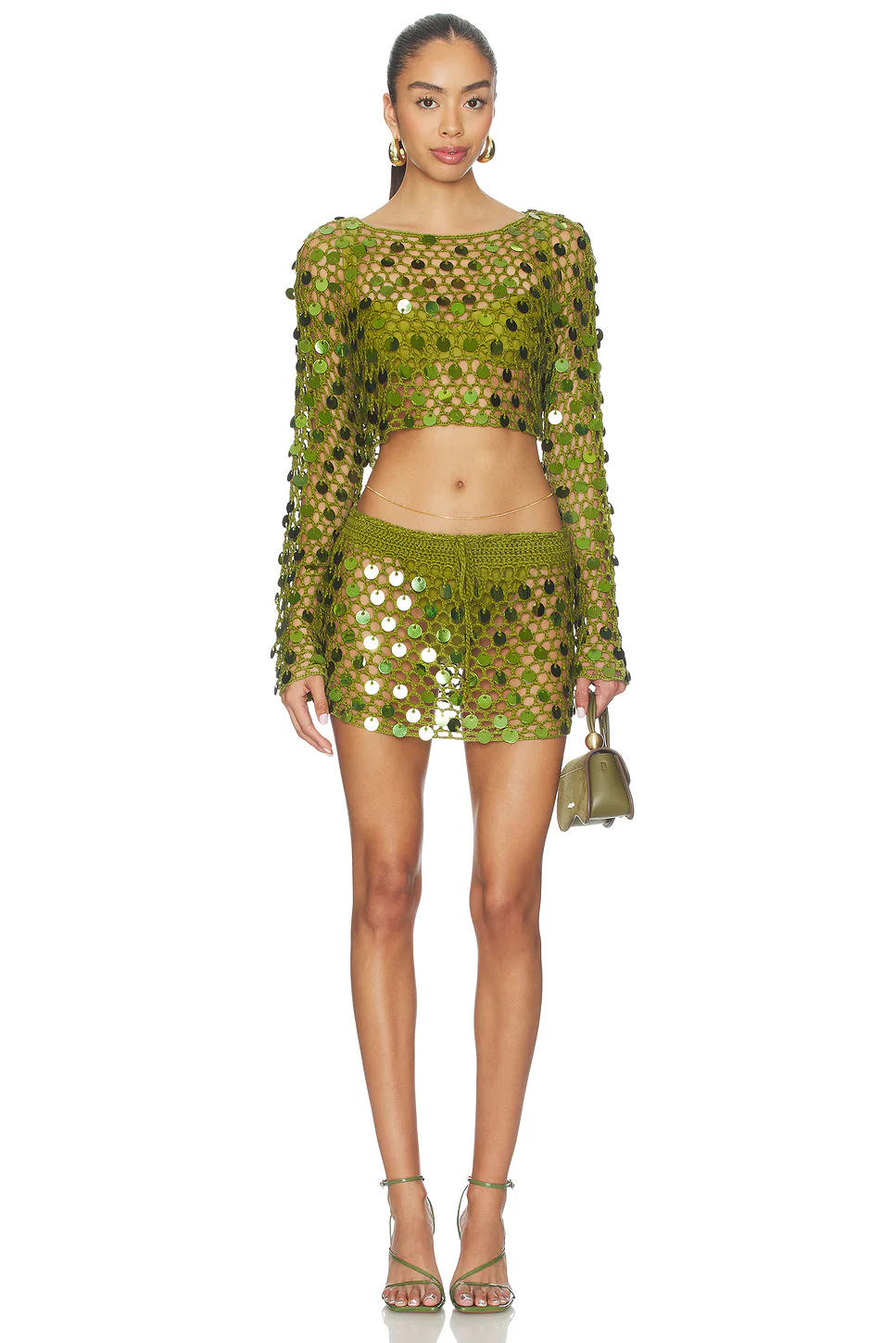 superdown — НАБОР С ЮБКОЙ CORALIE · Moss Green