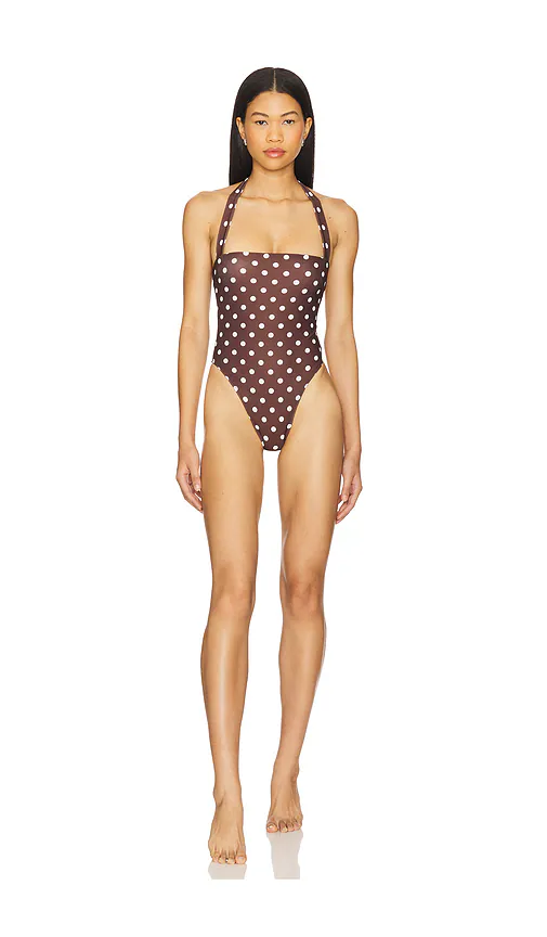 Tularosa — СЛИТНЫЙ КУПАЛЬНИК BRIGITTE · Brown Cream Dot