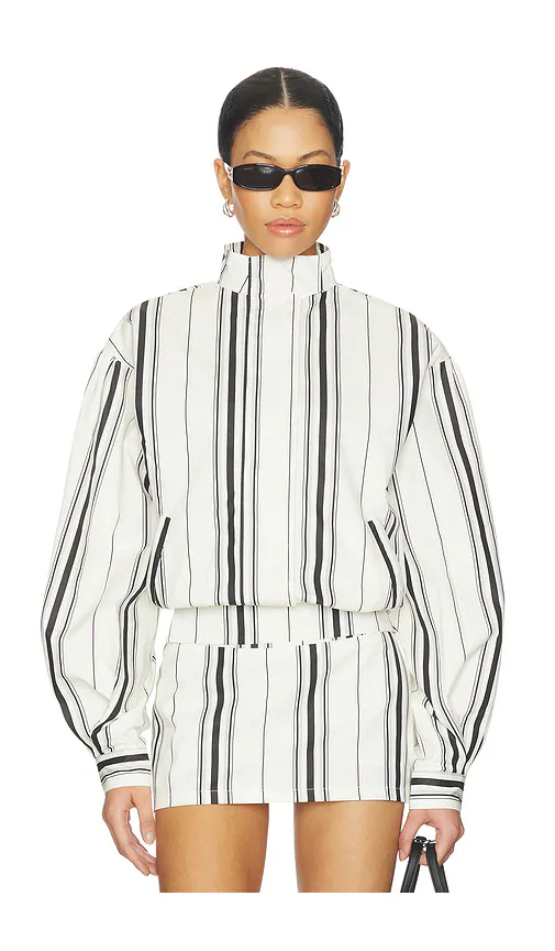 Yellow The Label — КУРТКА STACY COTTON BOXY · Off White Striped